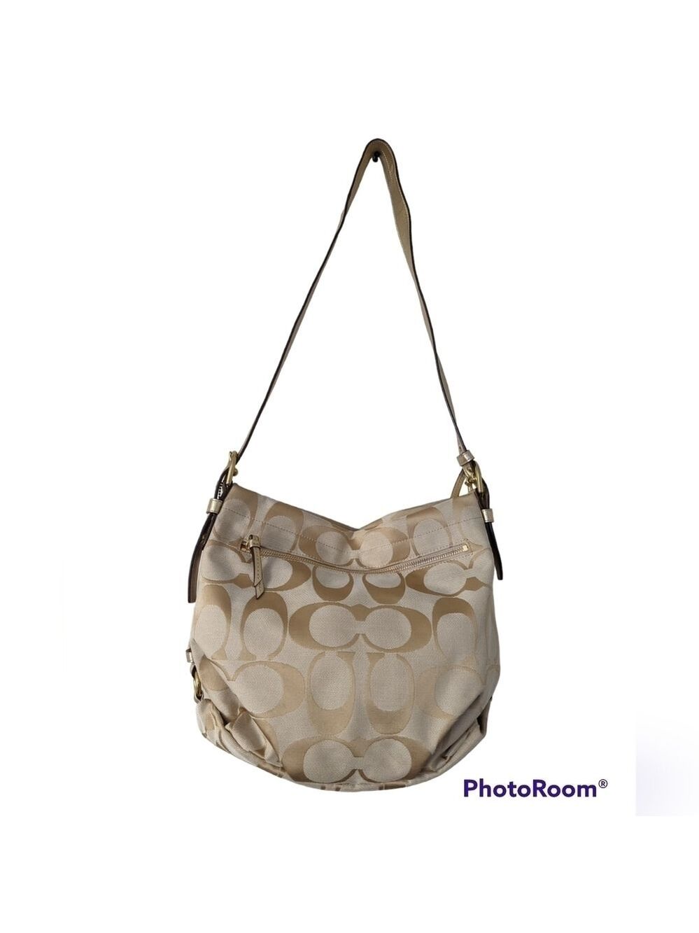 Coach F15067 Soho Signature Crossbody Shoulder Bag Khaki Gold - Picture 2 of 16